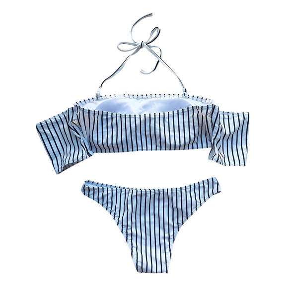 Make me an offer! Stripped bandeau bikini. - Picture 7 of 7